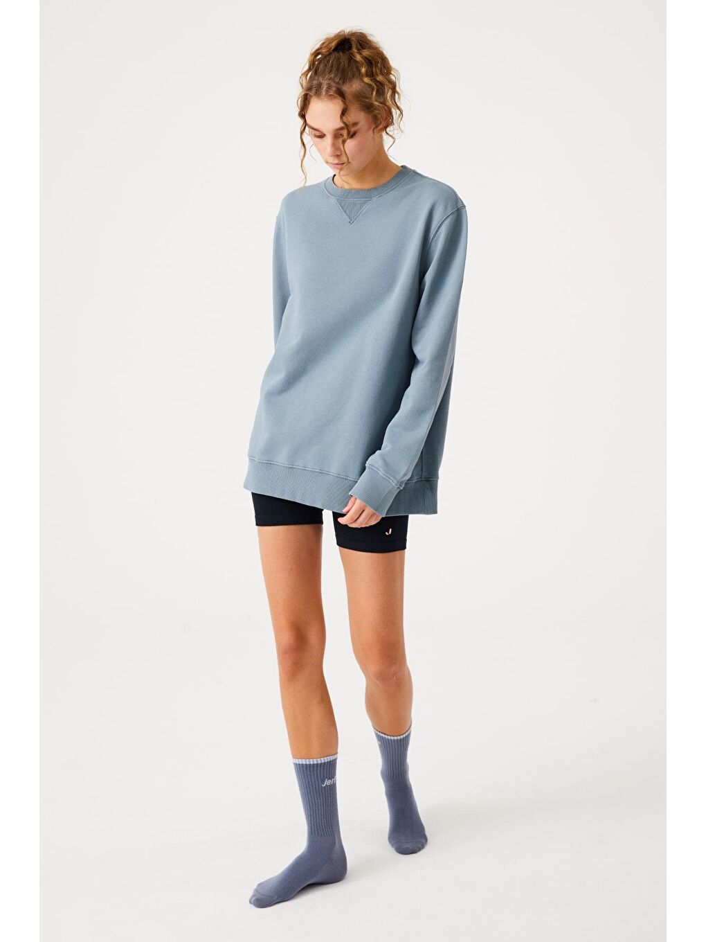 Bej Lydney Sıfır Yaka Sweatshirt Stone-3
