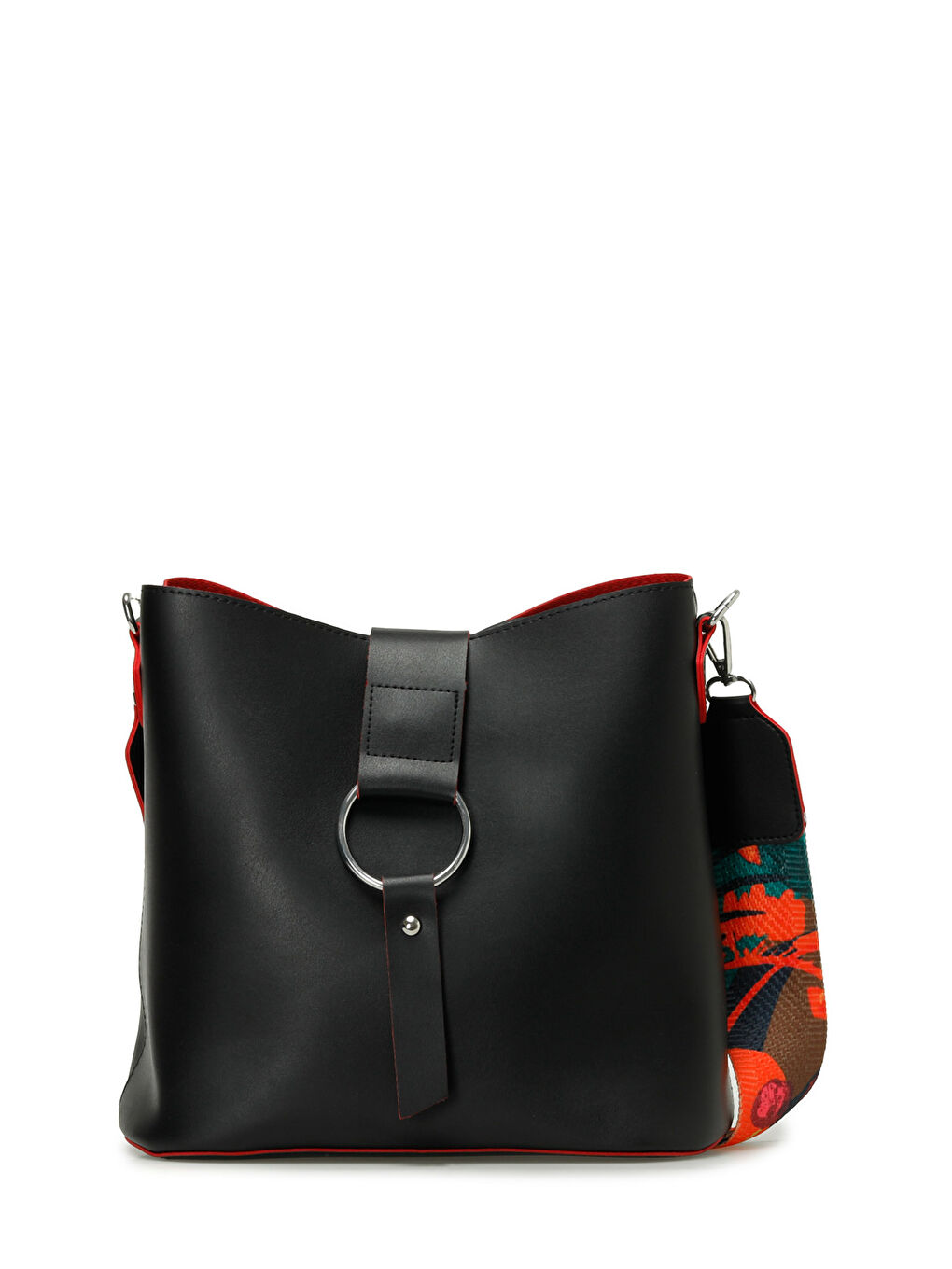 CLT RENKLI BUCKET OMZ 5FX Siyah Kadın Omuz Çantası