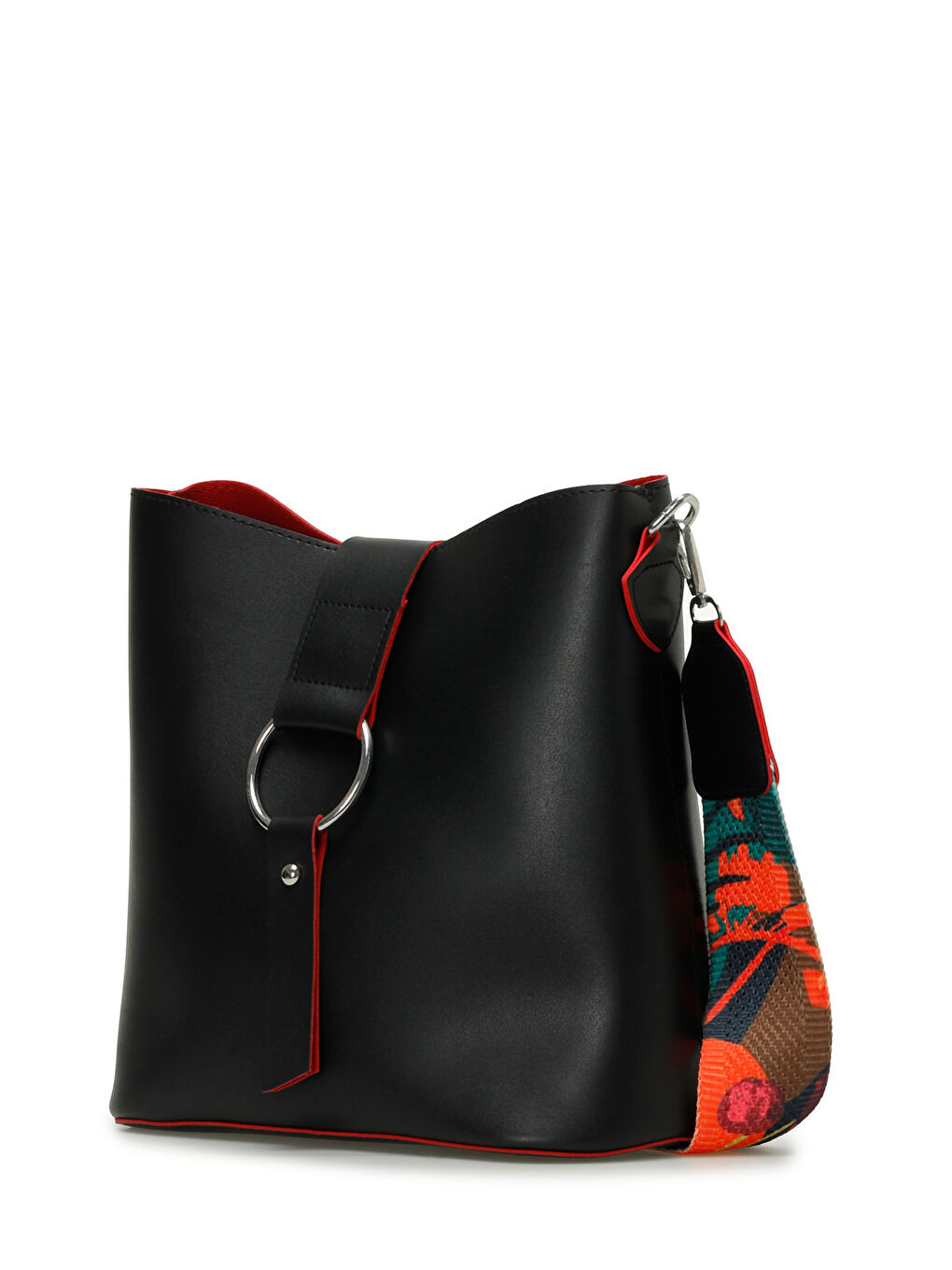 CLT RENKLI BUCKET OMZ 5FX Siyah Kadın Omuz Çantası-1