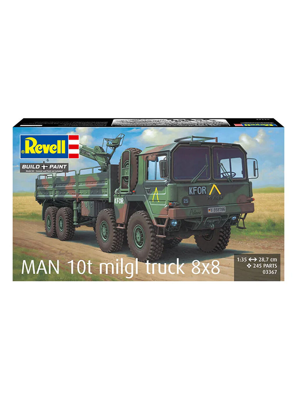 Maket Model Kit Askeri Araçlar MAN 10t milgl 8x8 3367-5