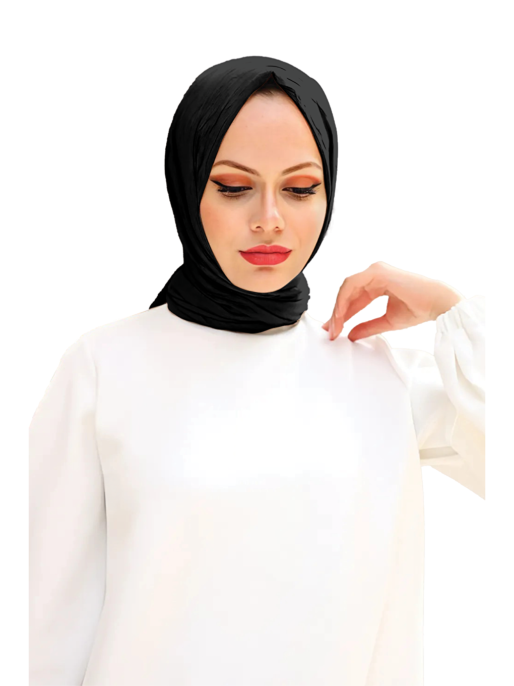 Siyah Bambu Kraş Şal-1