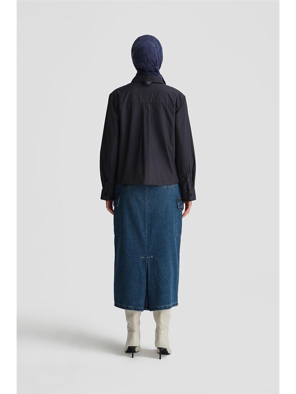 Katlanabilir İnce Ceket 24K5717 Lacivert-5