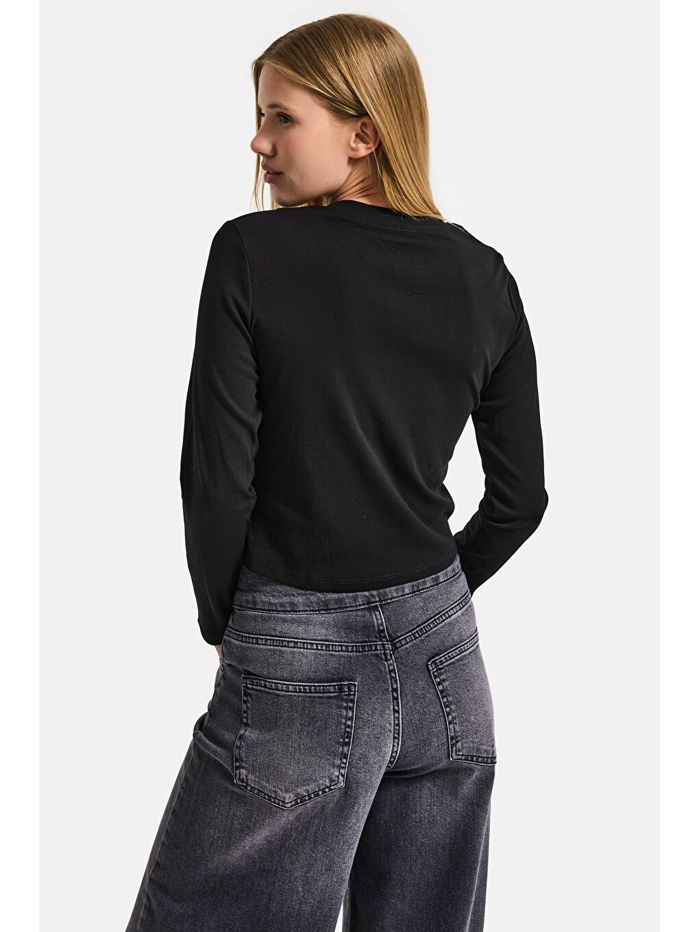 Kadın Siyah w5 Aksesuar Detaylı Özel Tasarım Body-5