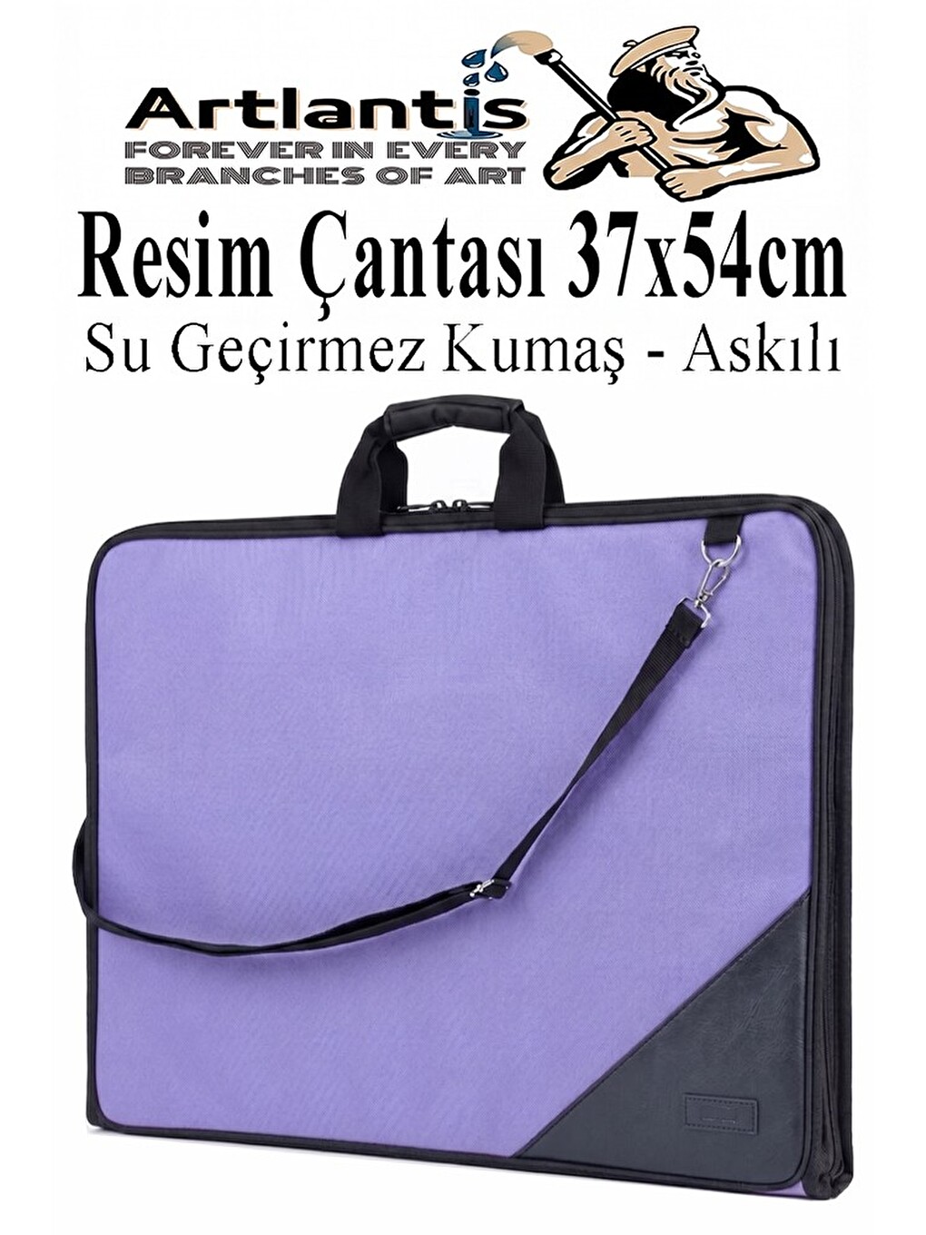 Resim Çantası Kumaş 37x54 Cm 1 Adet Teknik Resim Dosya Çantası 35x50 Cm Askılı Bez Proje Çantası Fer