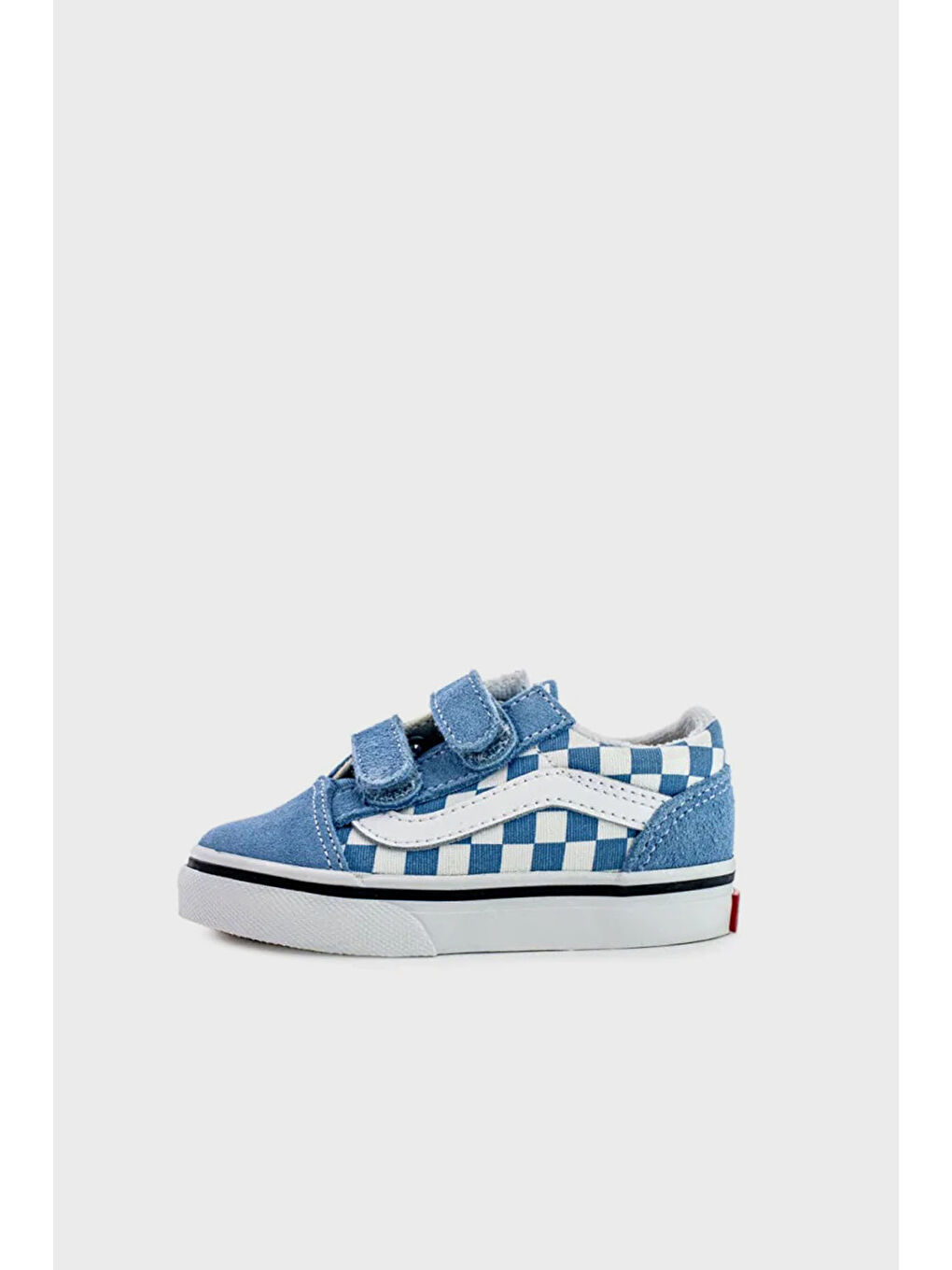 Mavi Old Skool V Kareli Cırt Cırtlı Kanvas Sneaker Ayakkabı VN0009RCE2W1