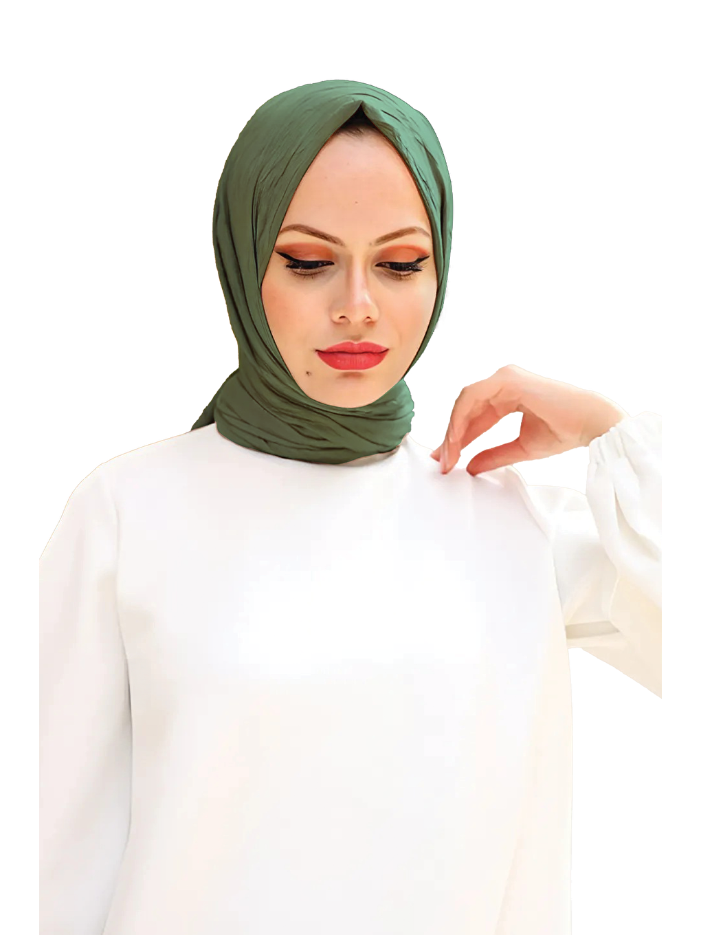 Yeşil Bambu Kraş Şal-2