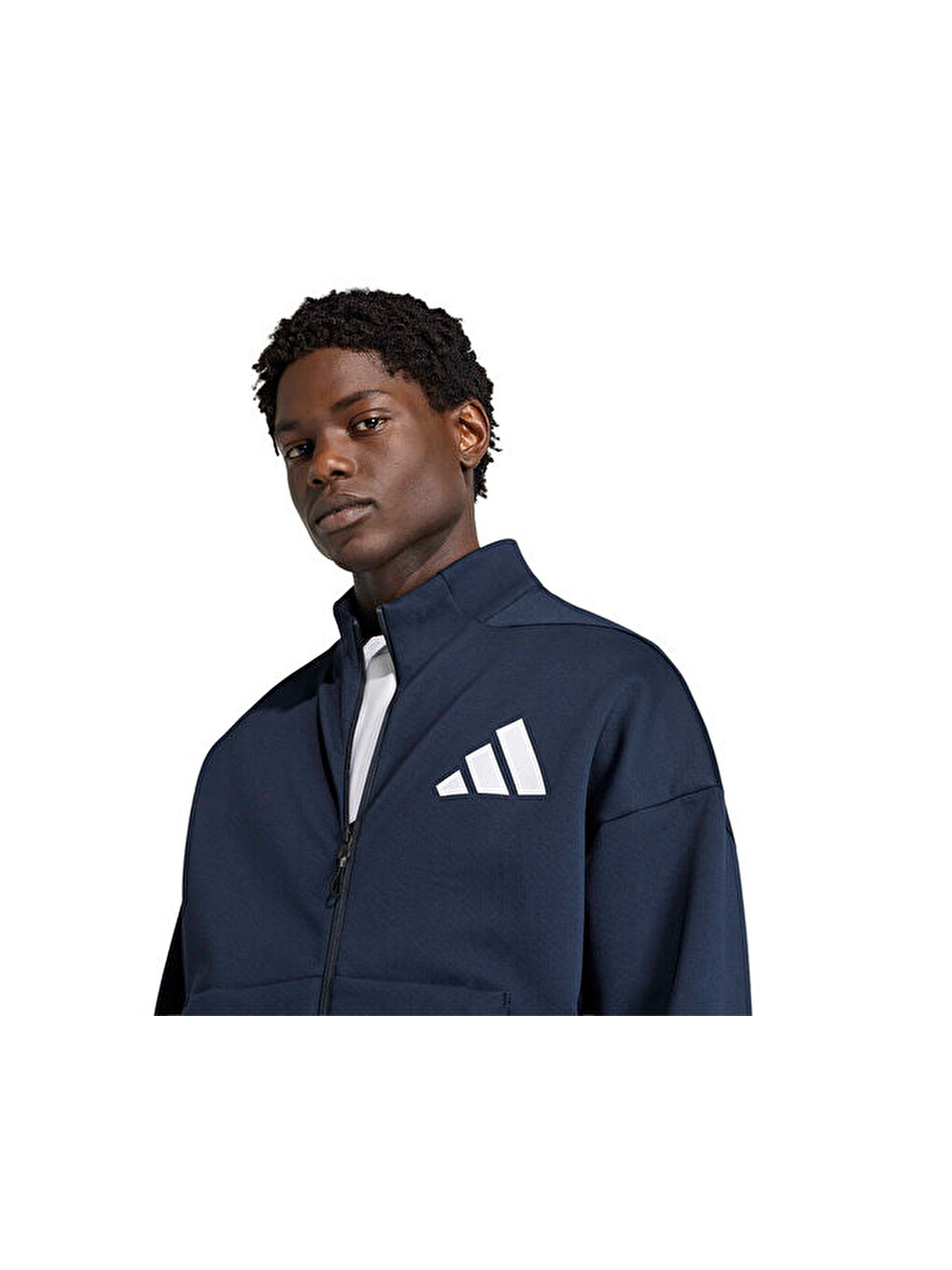 M Z.n.e. Tt Erkek Günlük Fermuarlı Sweatshirt Ke4716 Lacivert-3