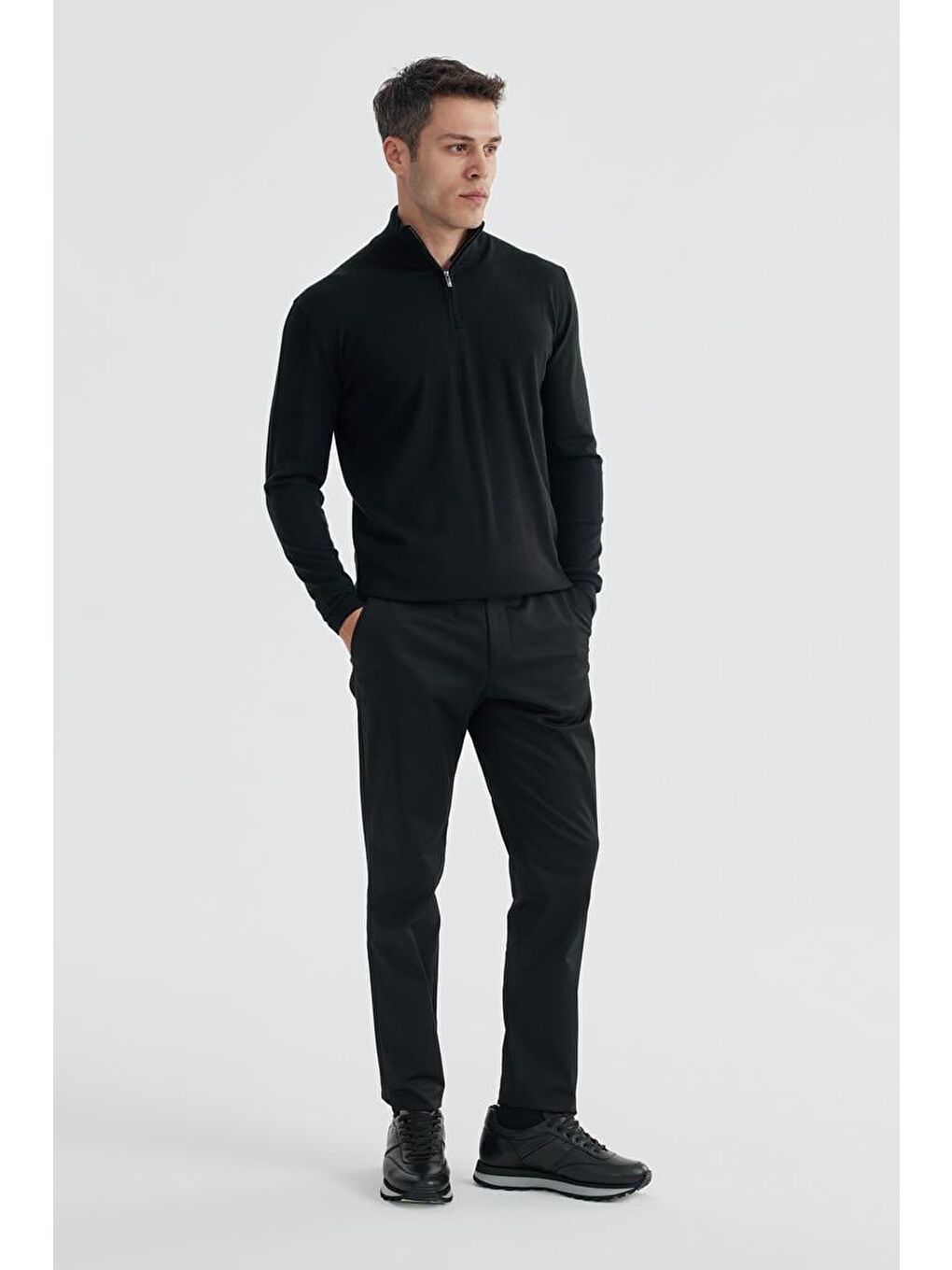 Lacivert Comfort Fit Yan Cep Pantolon