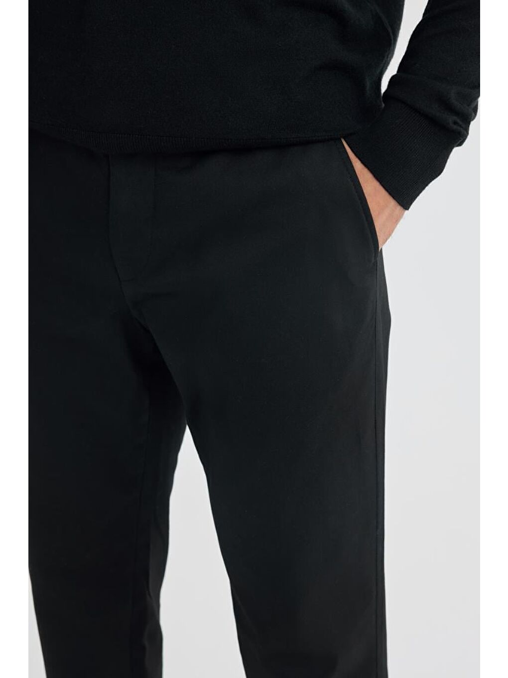 Lacivert Comfort Fit Yan Cep Pantolon-2