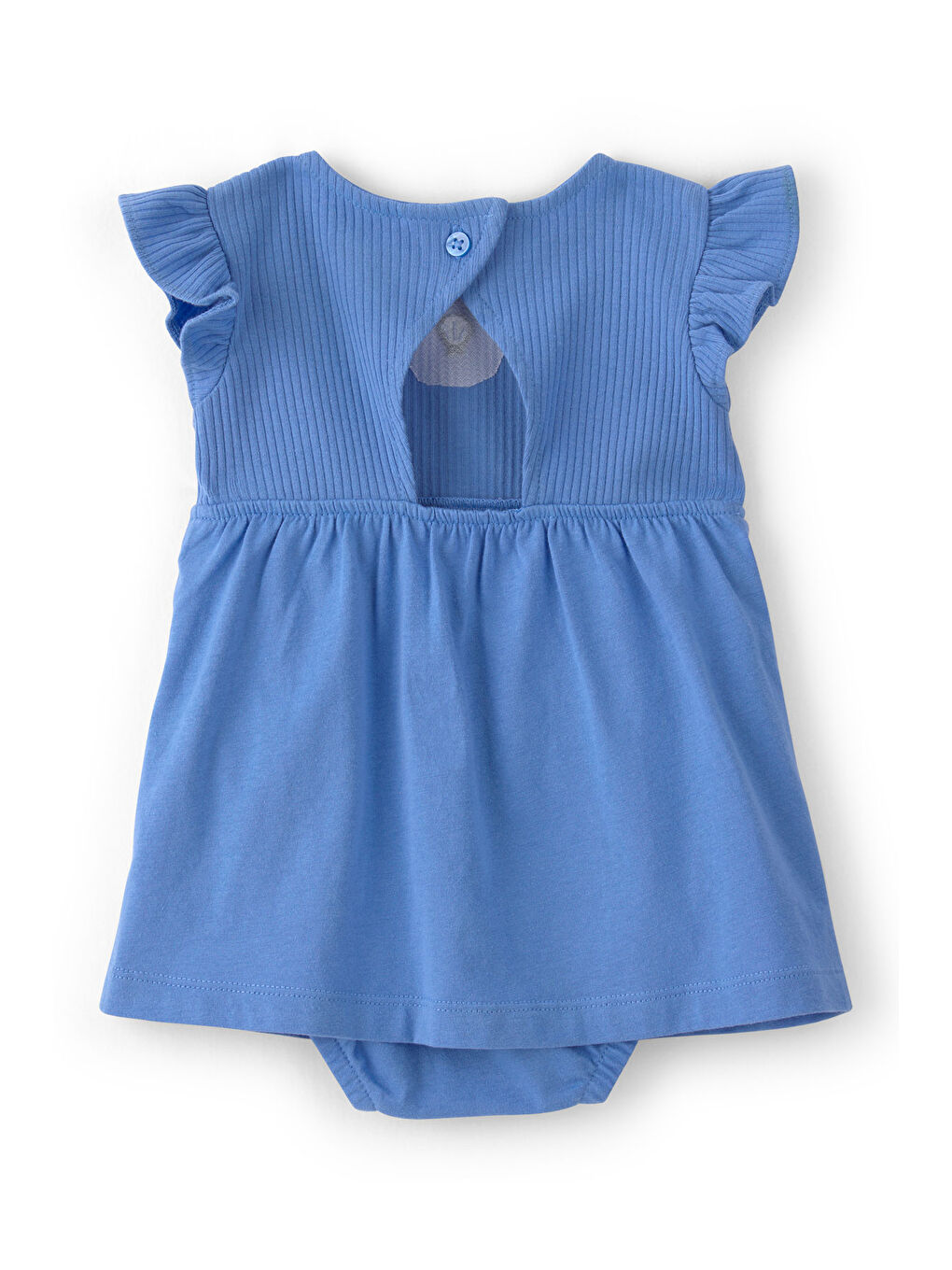 Kız Bebek Bodyli Elbise 3 Ay-24 Ay Mavi-1