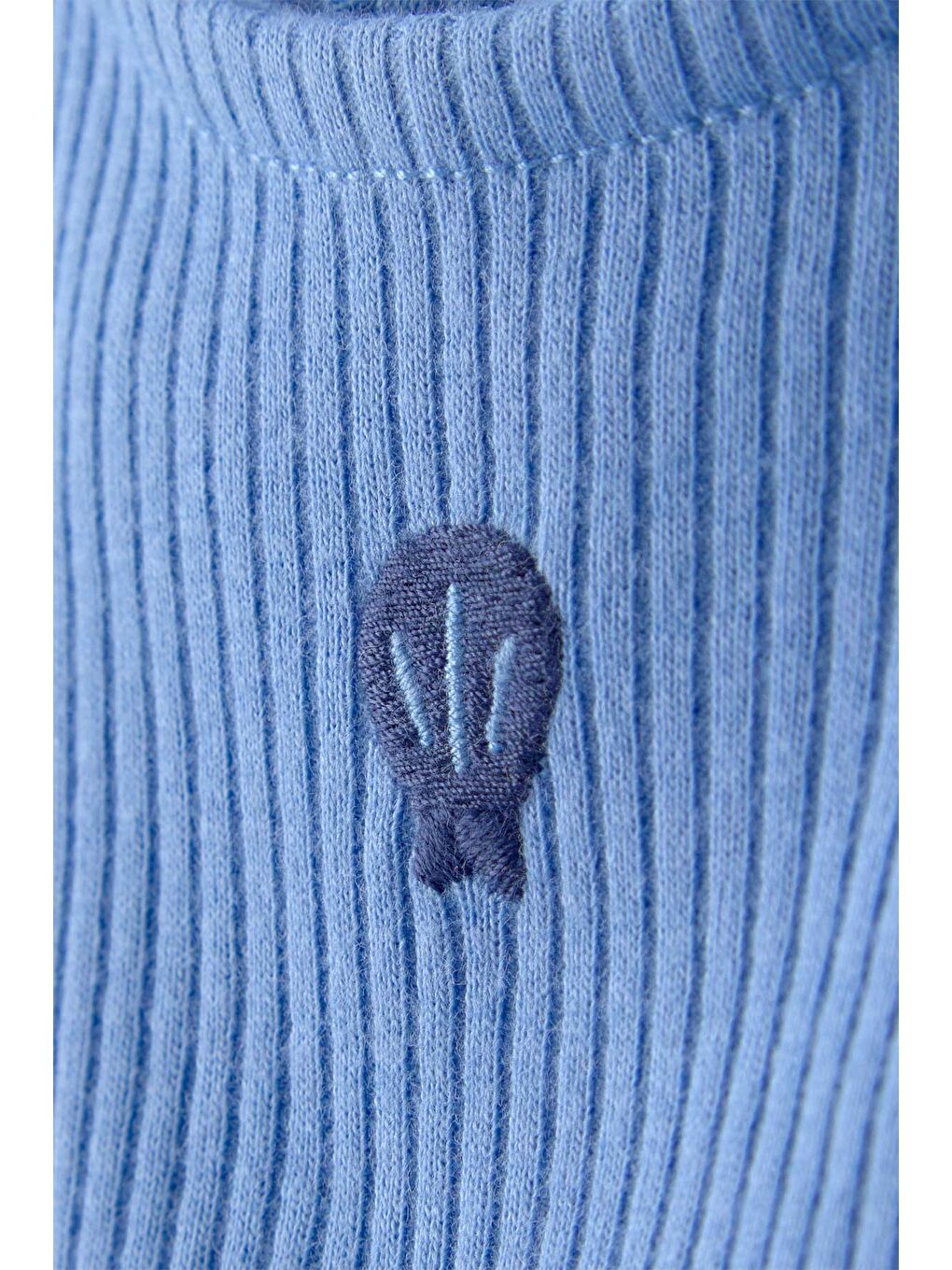 Kız Bebek Bodyli Elbise 3 Ay-24 Ay Mavi-2