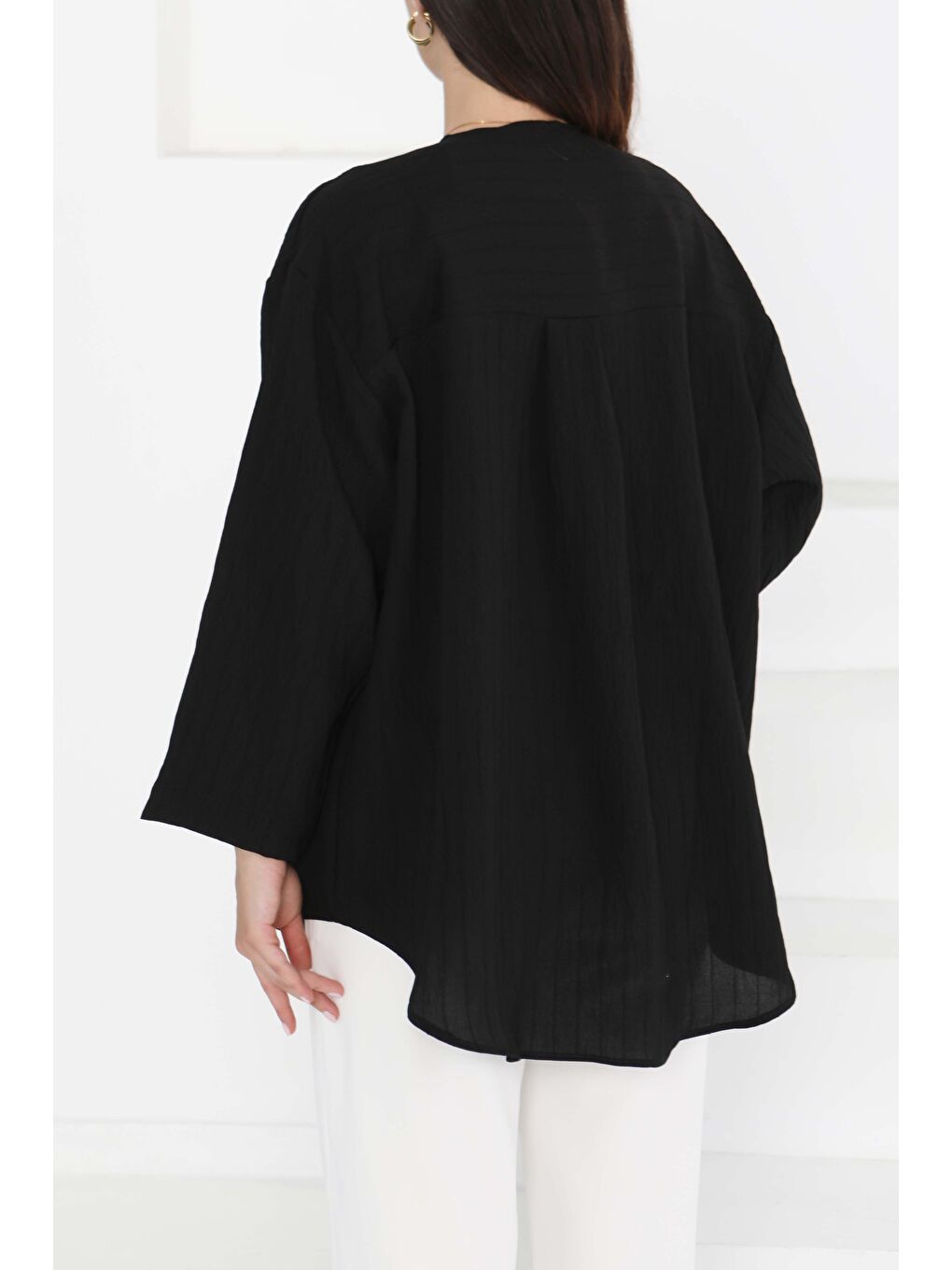 Bağlamalı Kimono Siyah - 27388-4