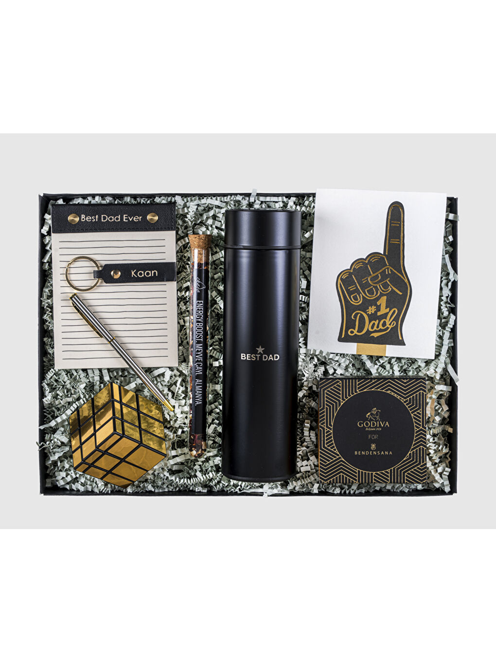 Siyah Babamın İsmine Özel Babalar Günü Hediye Kutusu