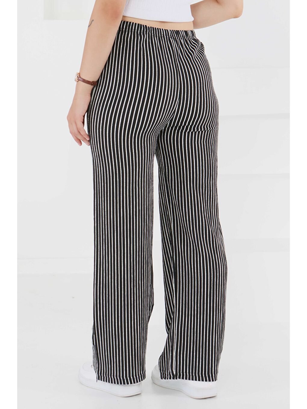 Çizgili Pantolon Siyah - 27449-3