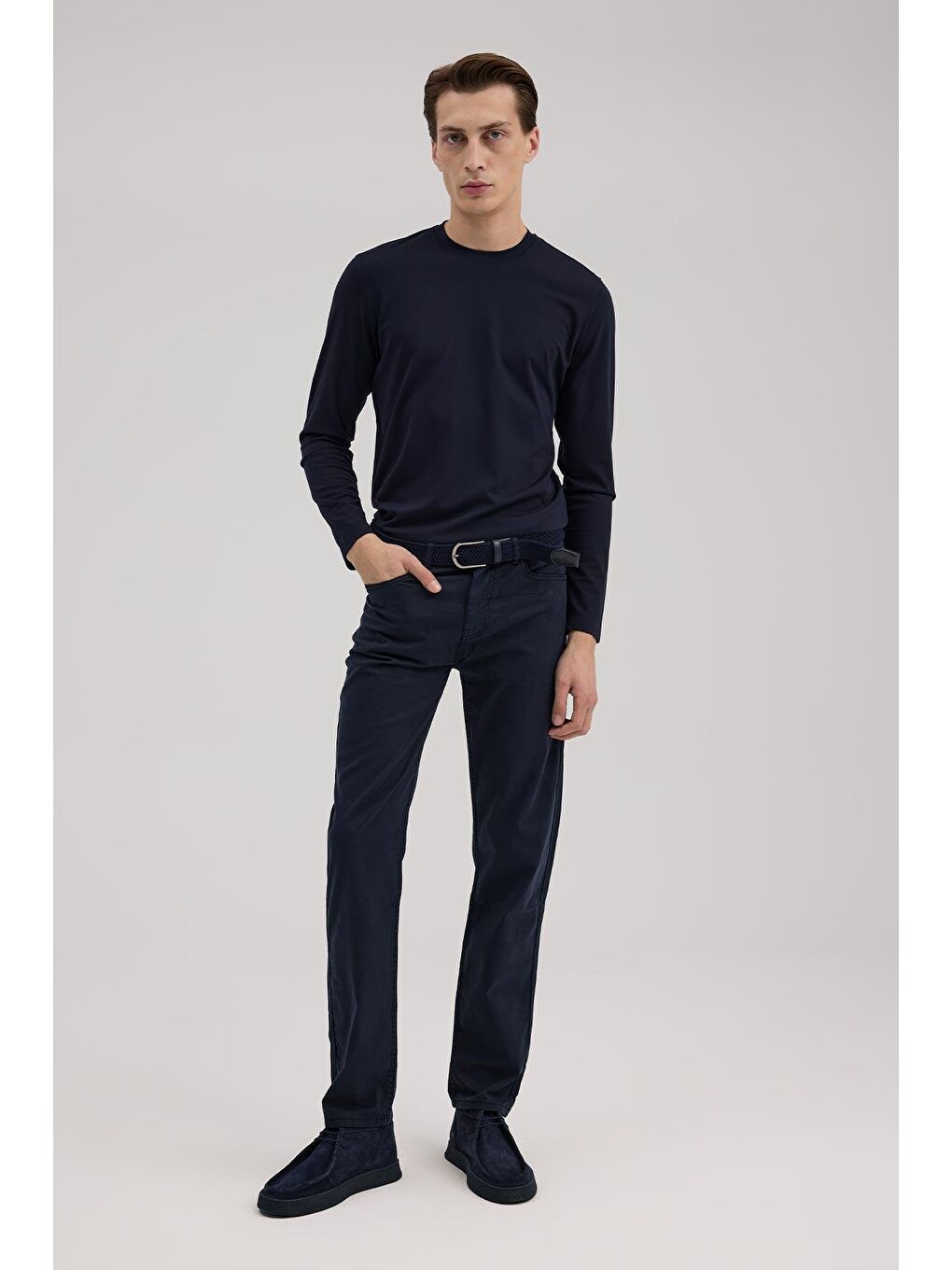 Lacivert Slim Fit 5 Cep Spor Pantolon