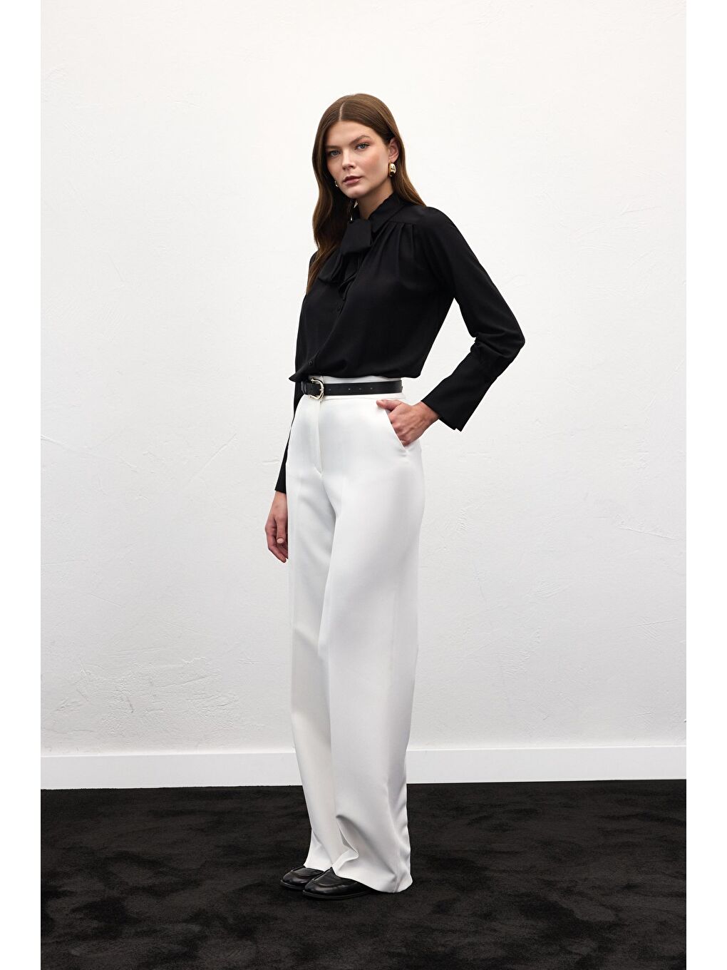 Sofia Palazzo Pantolon - Ekru-4