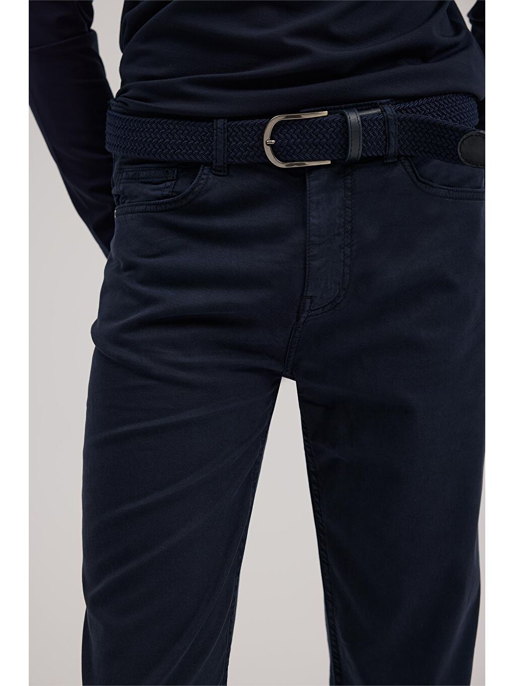 Lacivert Slim Fit 5 Cep Spor Pantolon-2