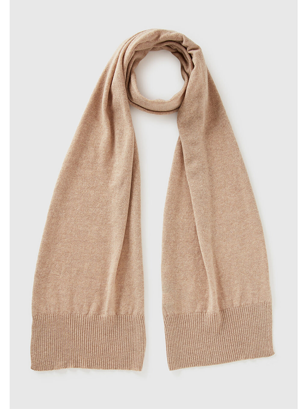 Kadın Ekru %100 Merino Atkı