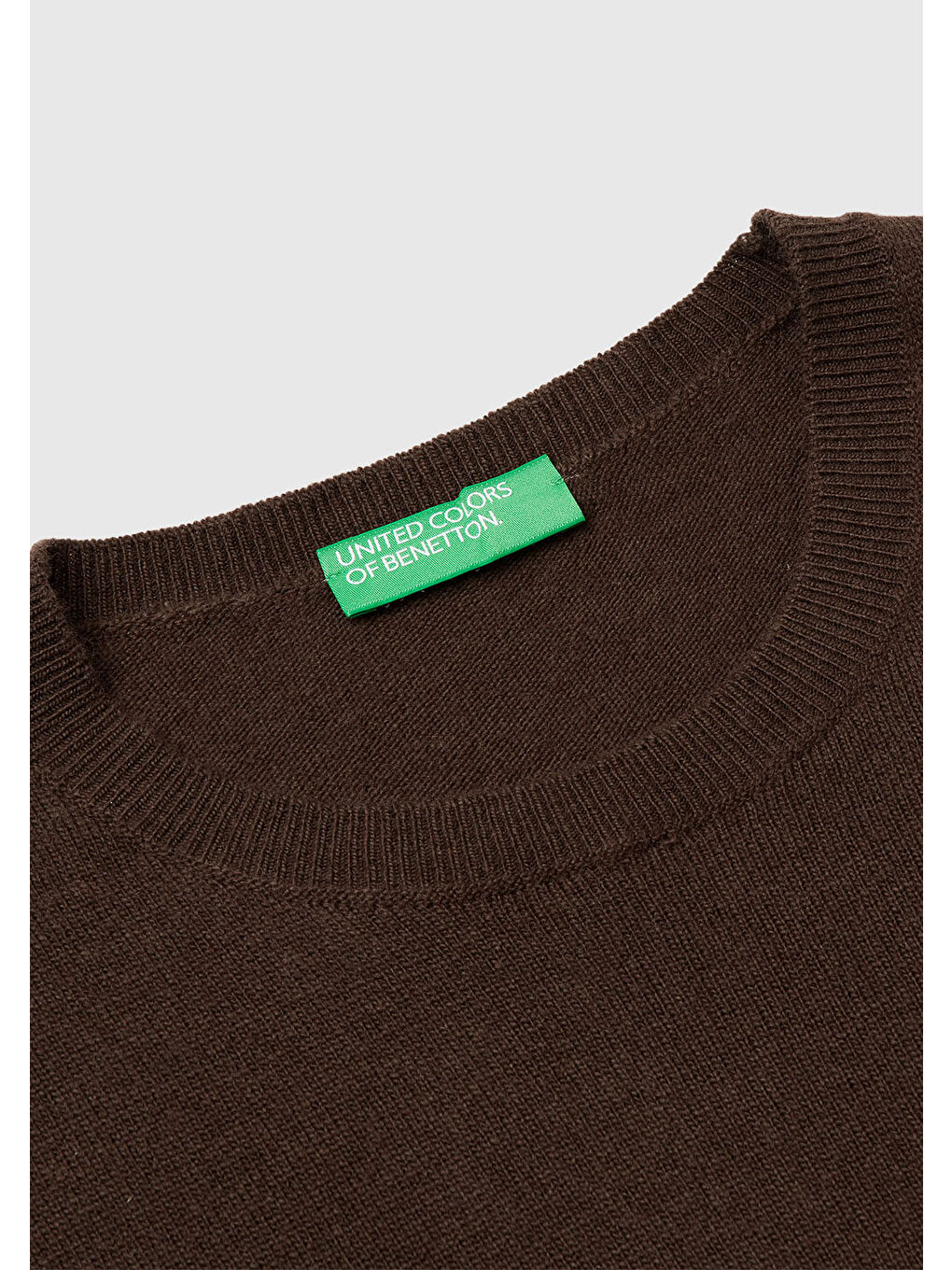 Kadın Koyu Kahverengi %100 Merino Bisiklet Yaka Kazak-6