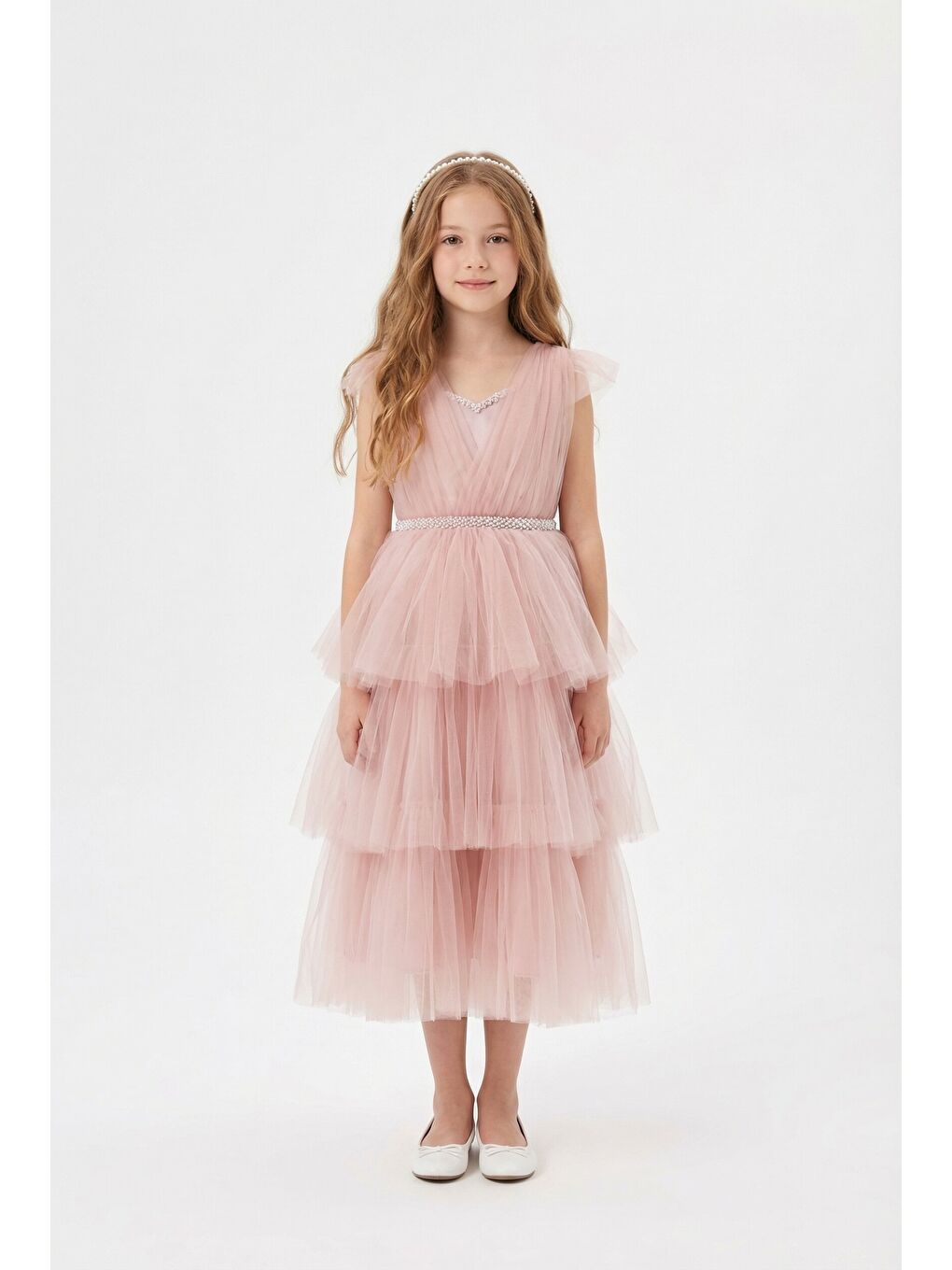 Pembe Kız Çocuk Abiye