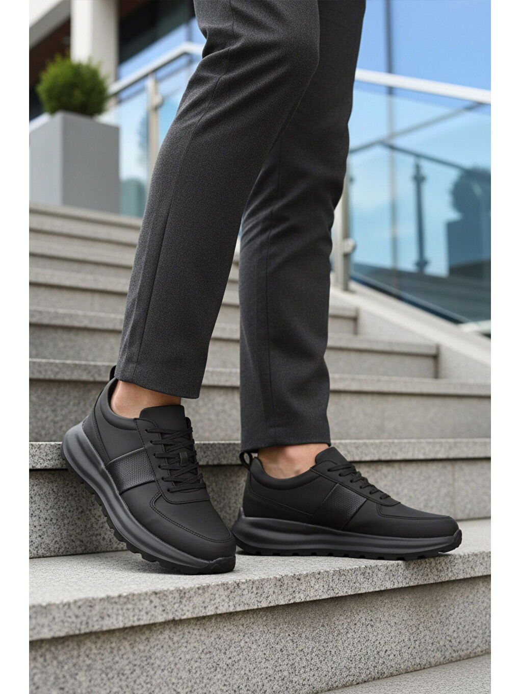 Siyah Bağcıklı Erkek Casual Ayakkabı 488 M-2