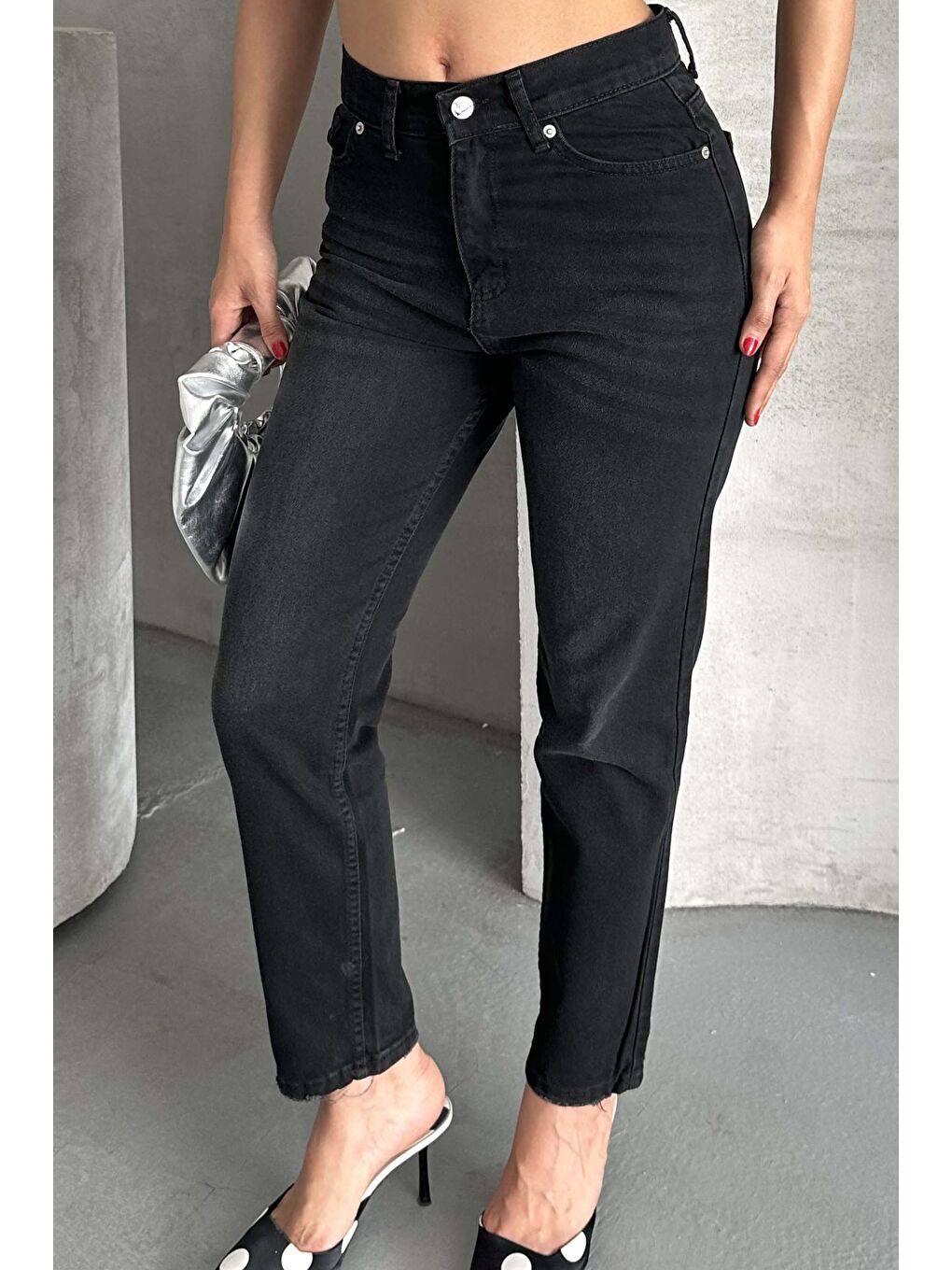 Mom Jean Pantolon Siyah - 27302-1