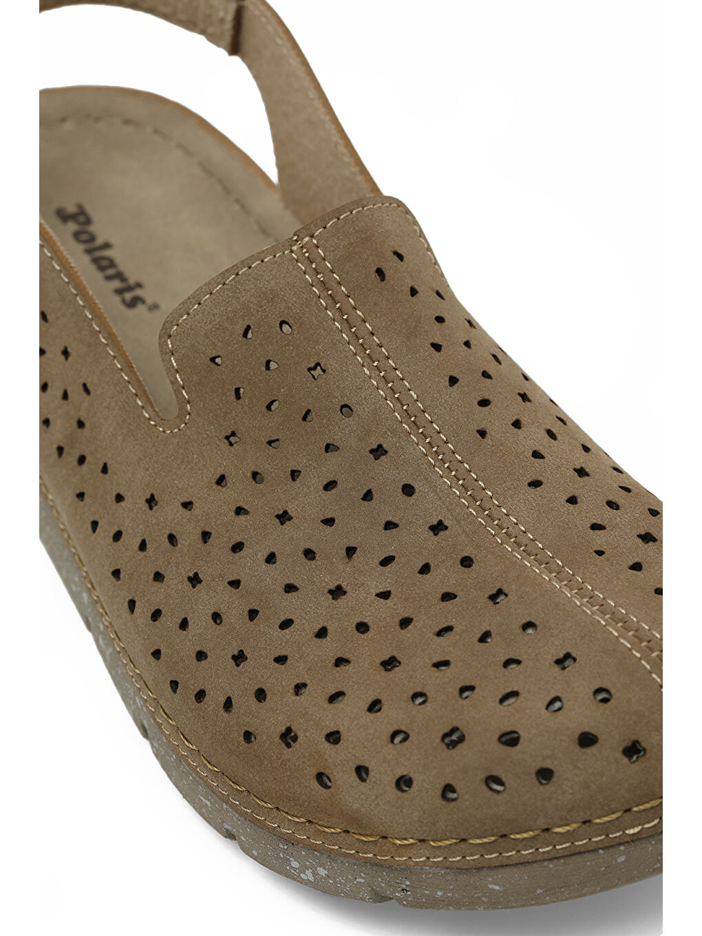 Bej 166931.NZ5FX Vizon Kadın Düz Sandalet-6