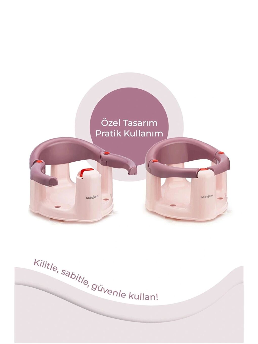 Önden Açılır Banyo & Mama Oturağı Mürdüm