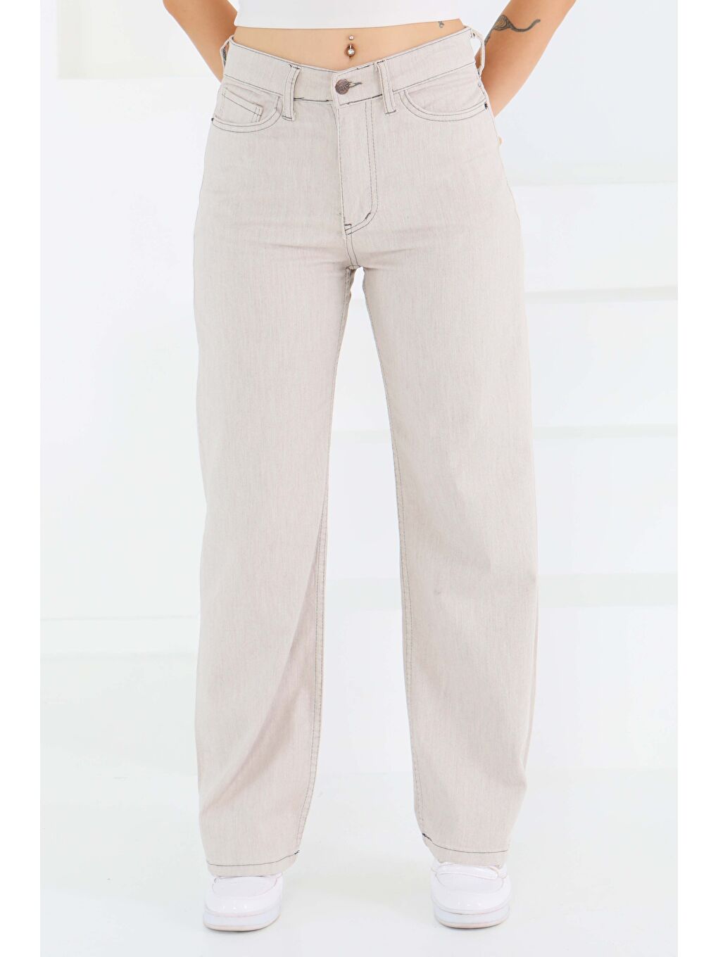 Palazzo Pantolon Bej - 27465-1