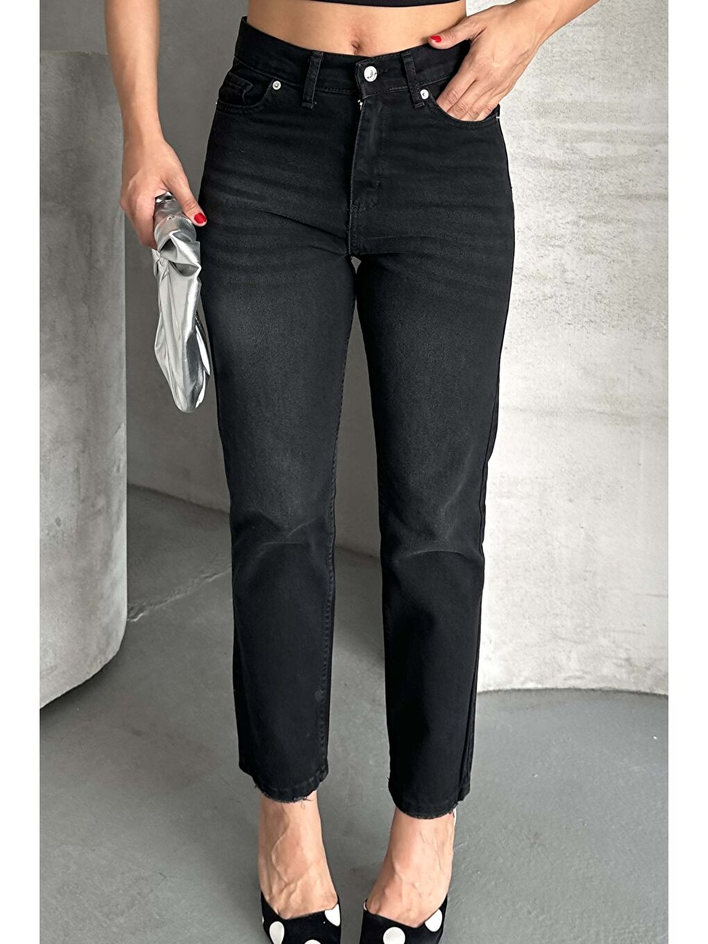 Mom Jean Pantolon Siyah - 27302-3