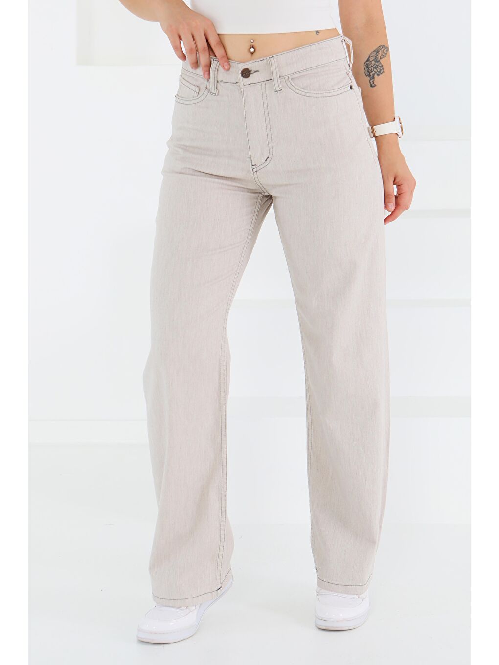 Palazzo Pantolon Bej - 27465-2