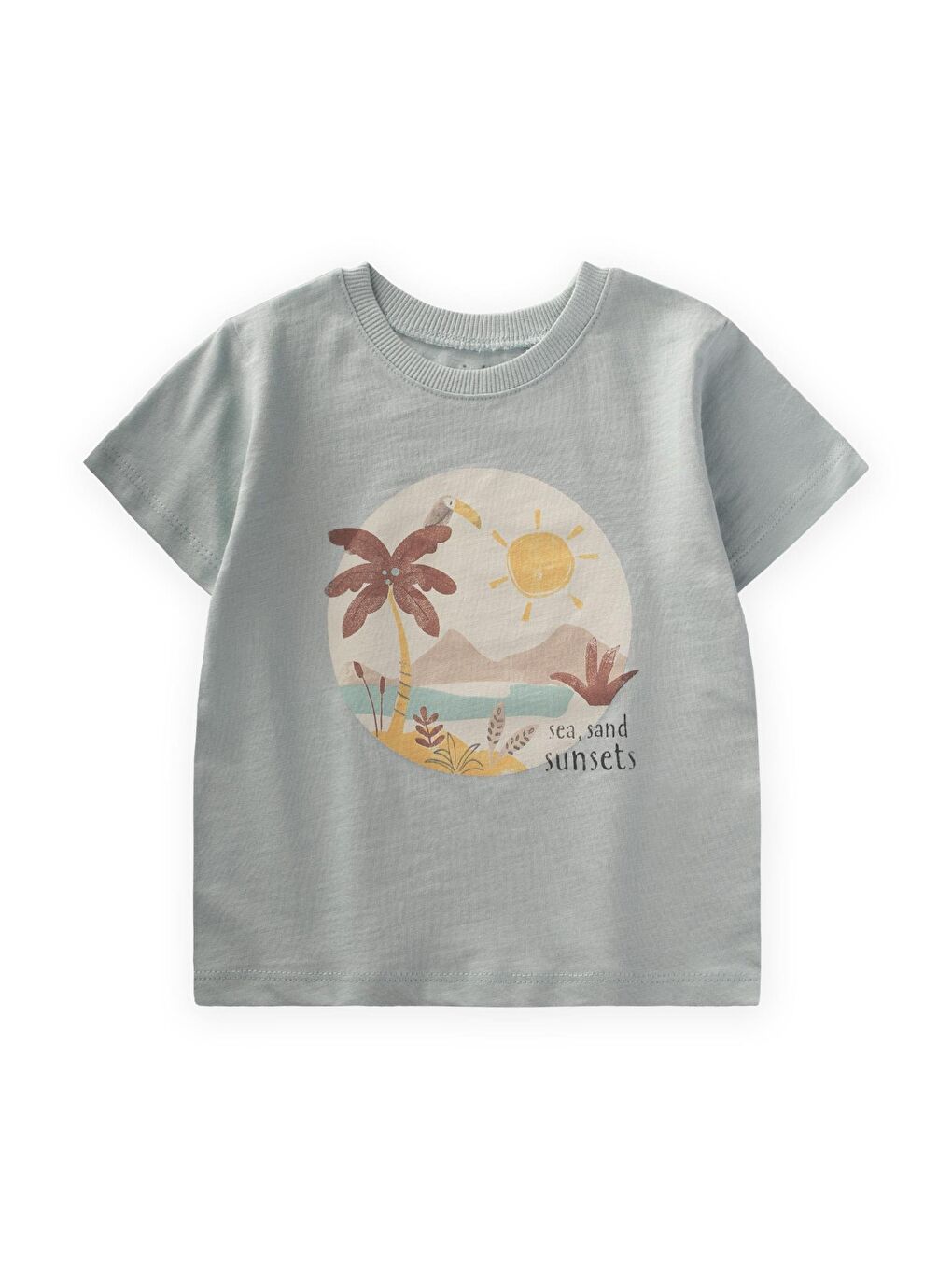 Yeşil Erkek Çocuk Baskılı Tişört