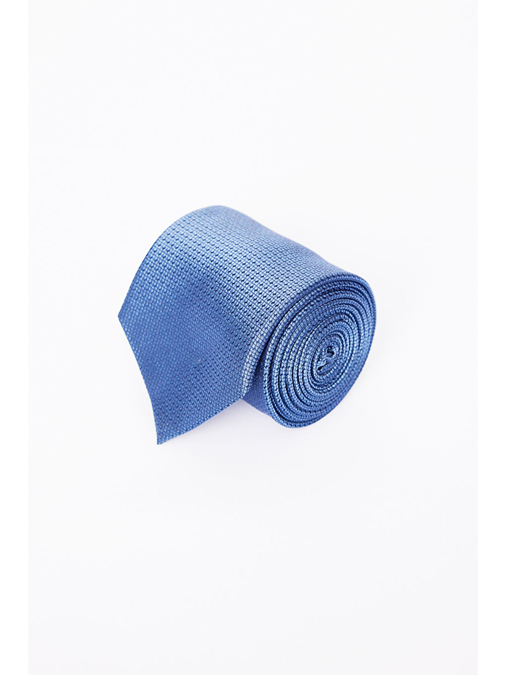 Erkek Mavi Desenli İpek Kravat