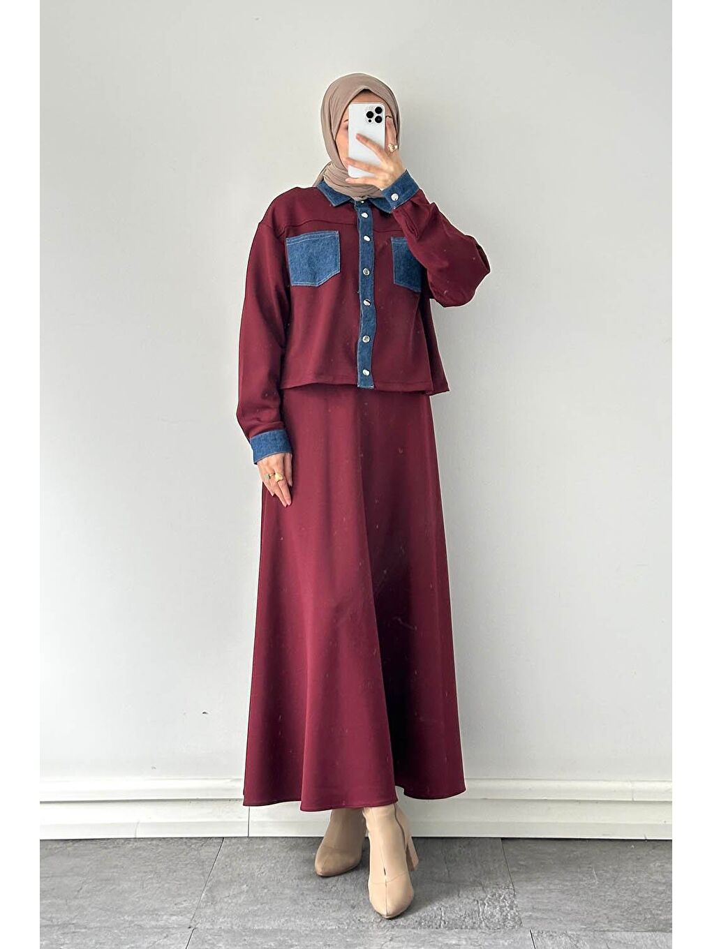 Garnili Scuba Takım Bordo-3