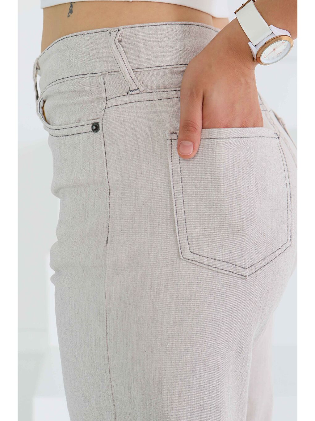 Palazzo Pantolon Bej - 27465-3