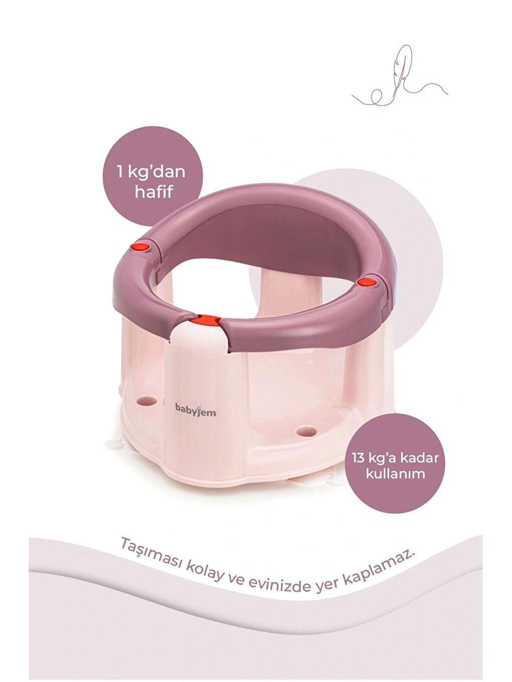 Önden Açılır Banyo & Mama Oturağı Mürdüm-4