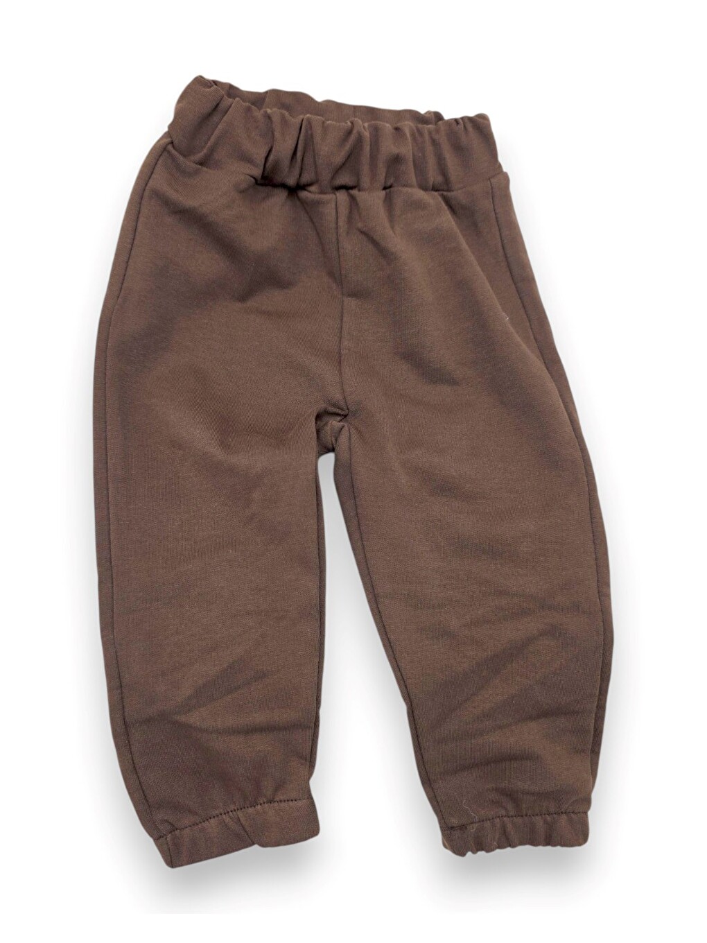 Kahverengi Erkek Bebek Kapüşonlu 3'lü Takım Fermuarlı Sweatshirt Eşofman Takımı-6