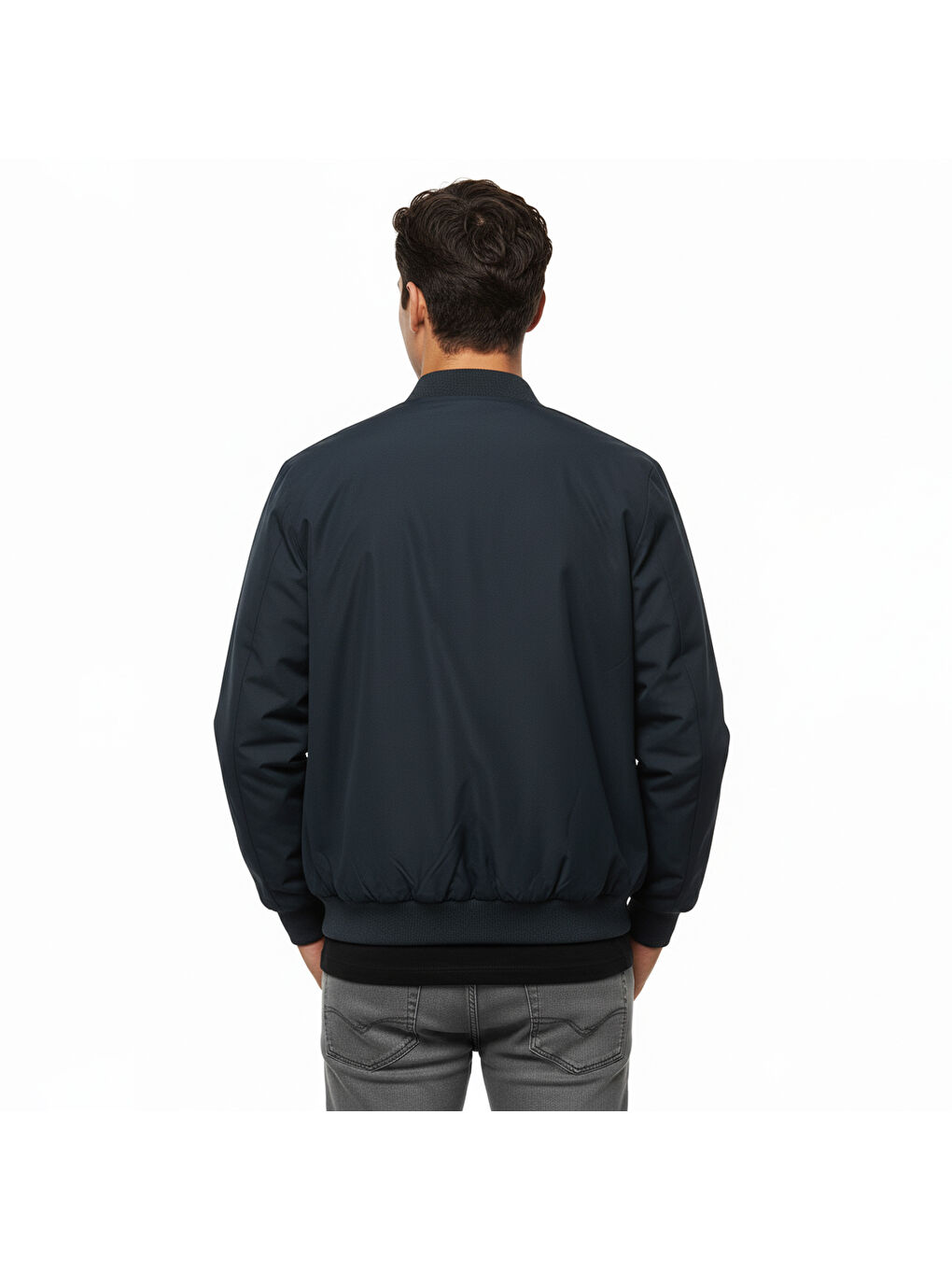 Russel Padded Bomber Erkek Lacivert Dik Yaka Ceket-1