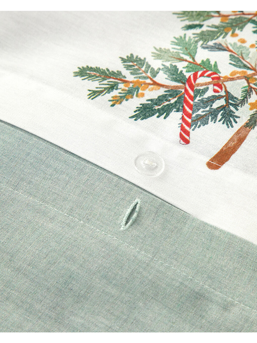 Pine Serenity Dijital Baskılı Soft Pamuk Çift Kişilik Nevresim Takımı Yeşil-6