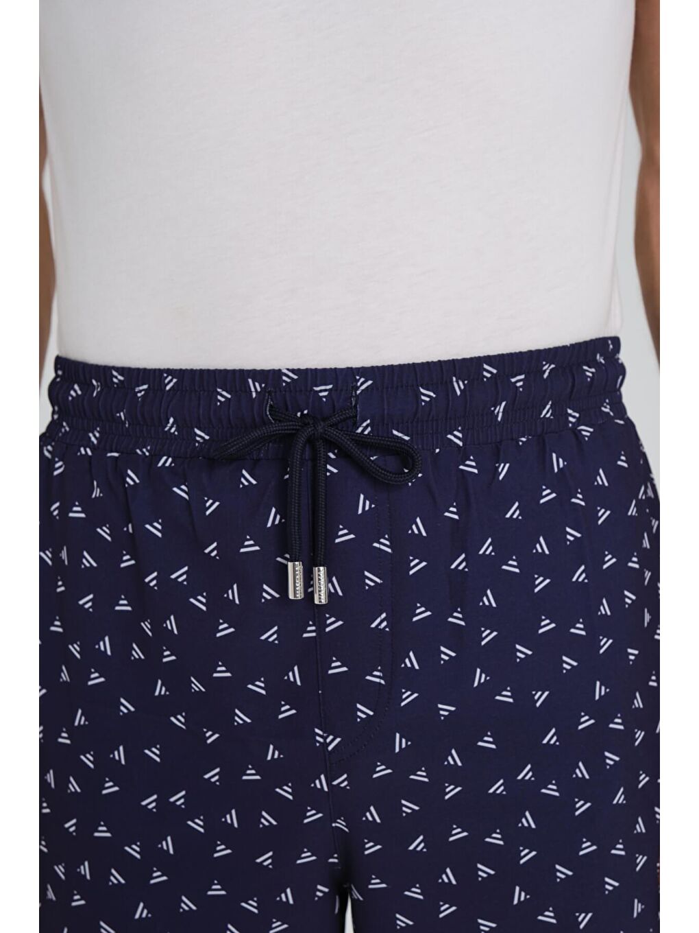 Desenli Lacivert Uzun Erkek Havuz Ve Deniz Şortu 2415-6