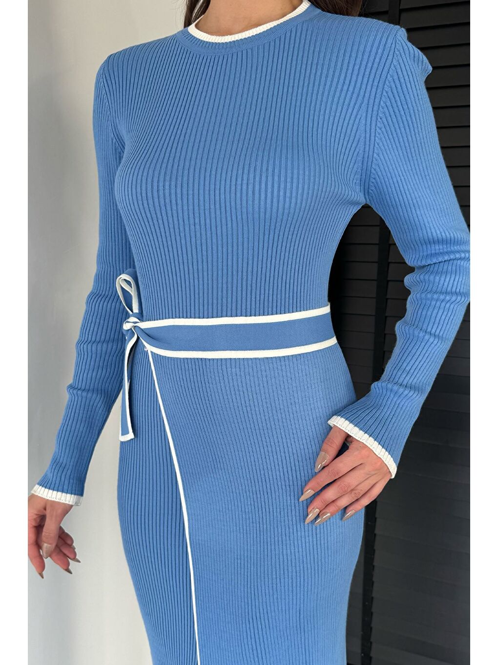 Mavi Kadın Triko Elbise-1