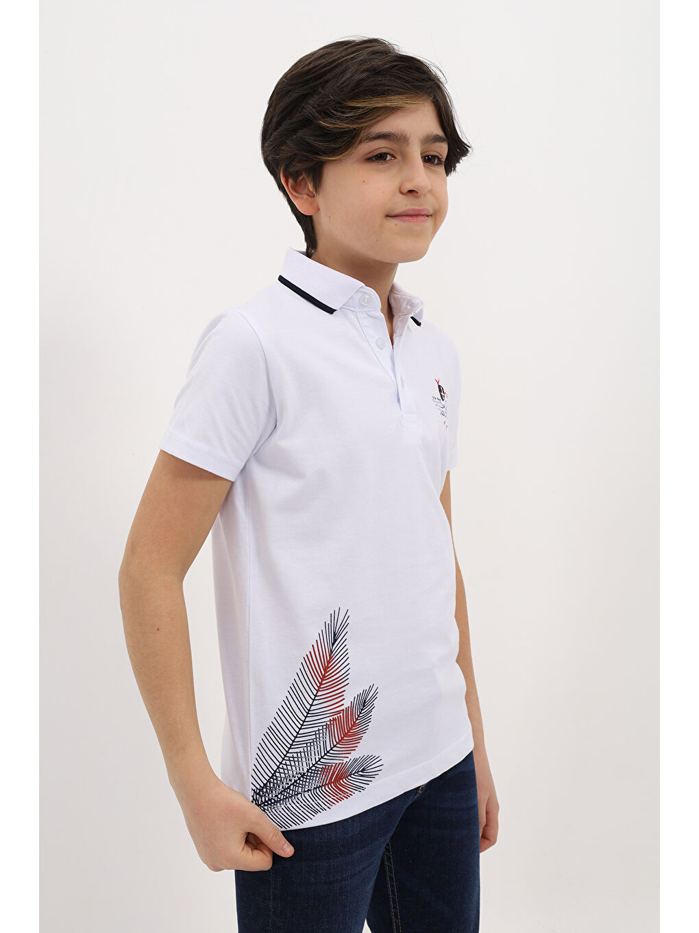 Beyaz Erkek Çocuk Baskılı Tişört-2