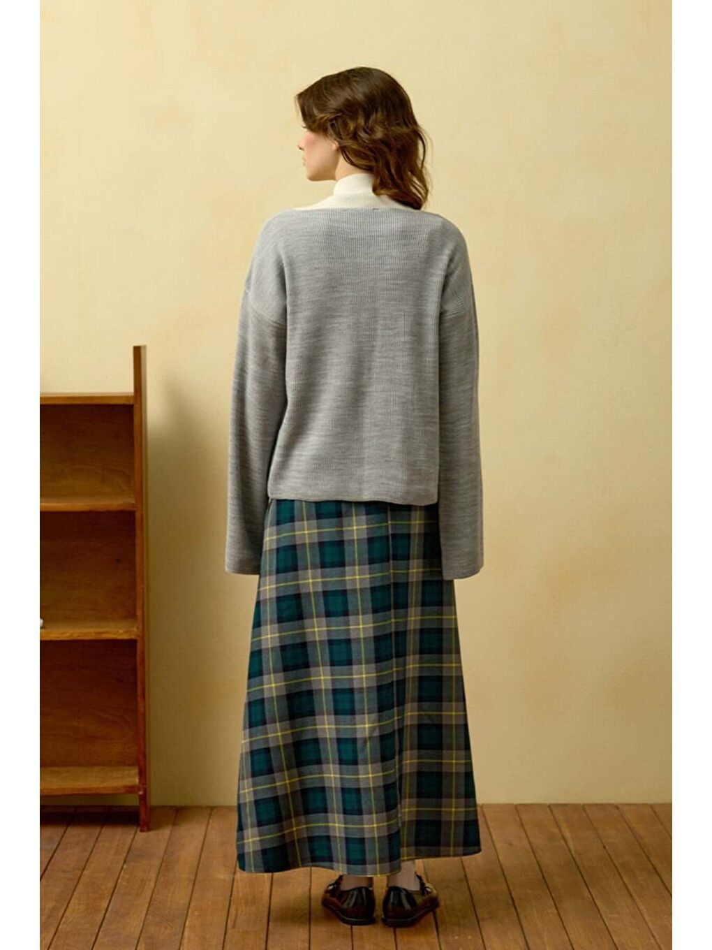 Gri İspanyol Kol Triko Hırka-2