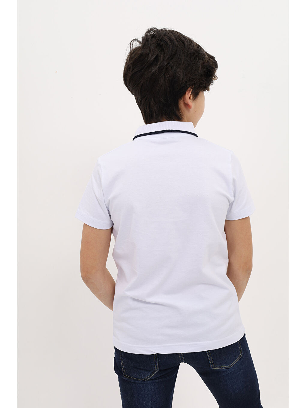 Beyaz Erkek Çocuk Baskılı Tişört-4