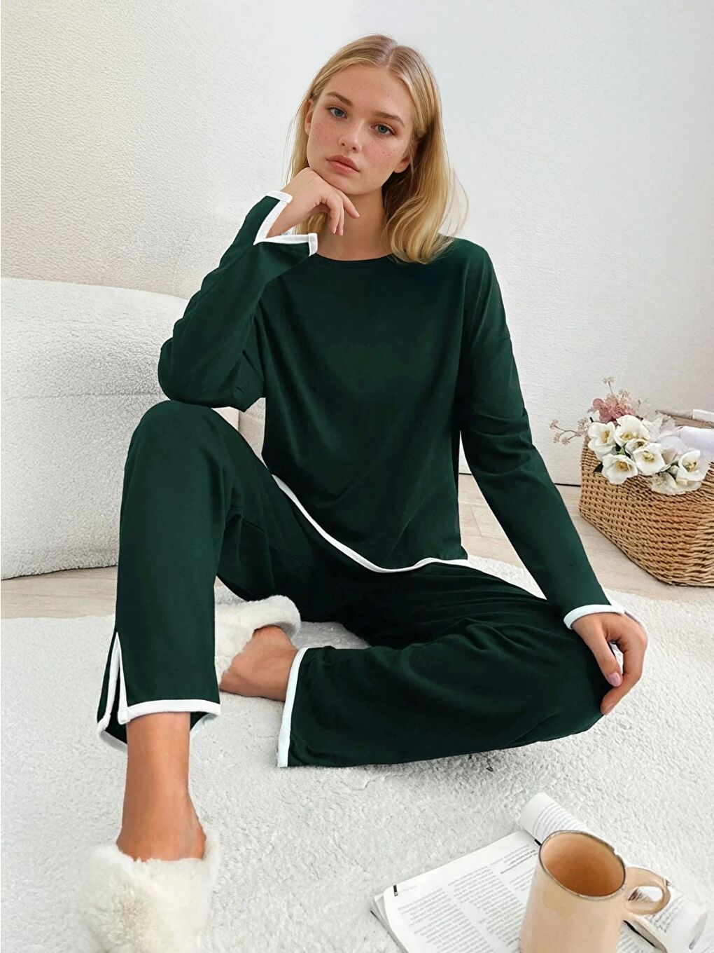 Relax Fit Süprem Pijama Takım Yeşil