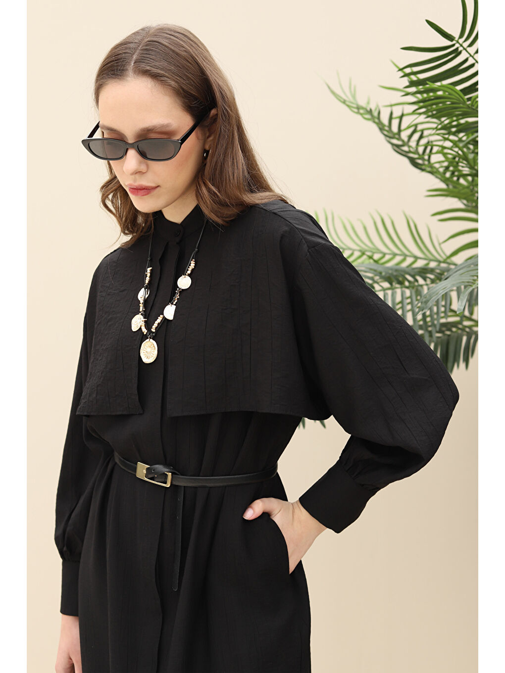 Rüzgarlıklı Elbise Siyah-1