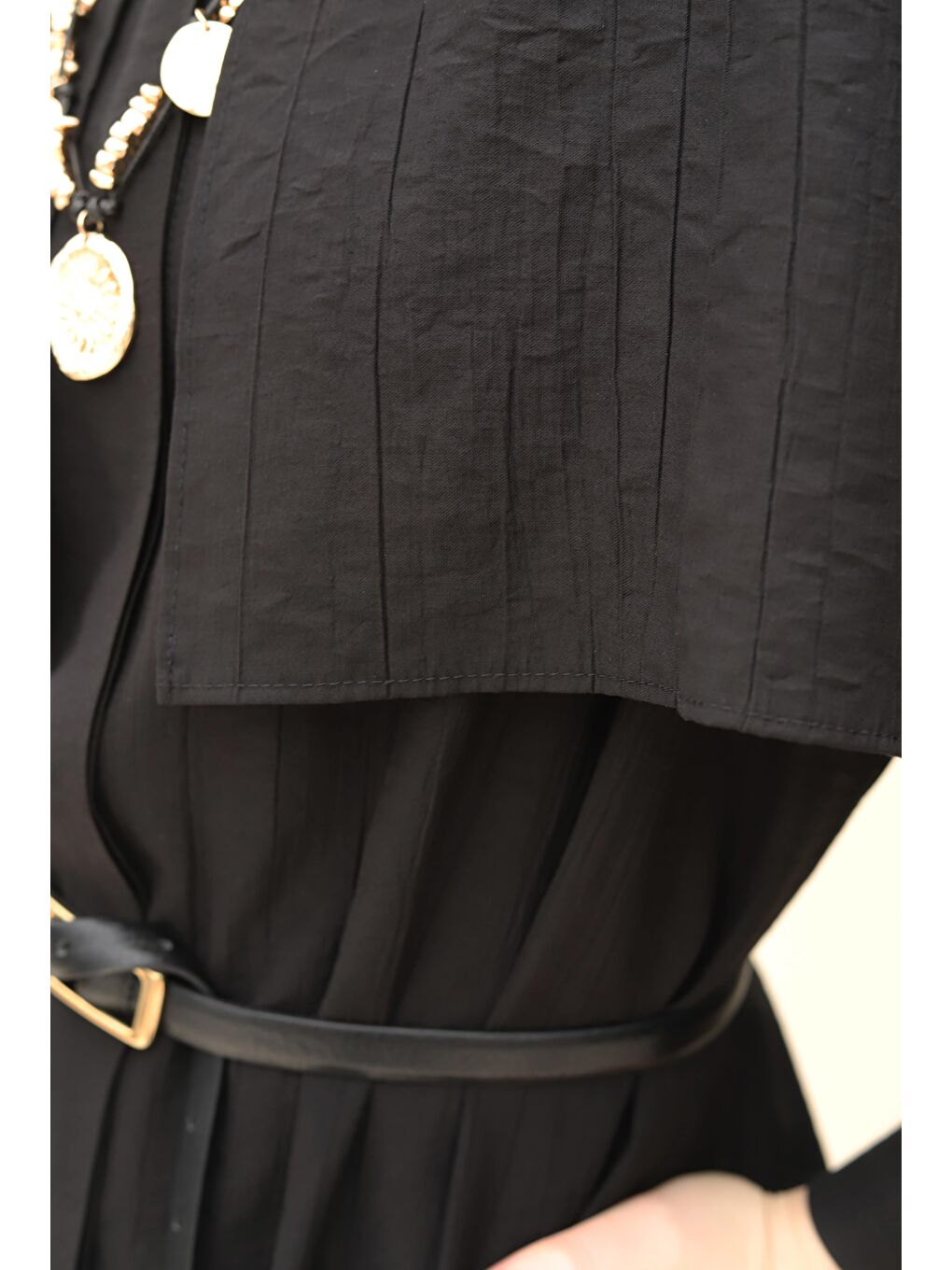 Rüzgarlıklı Elbise Siyah-4