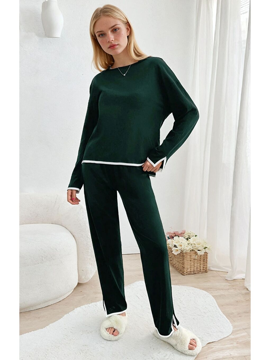 Relax Fit Süprem Pijama Takım Yeşil-1