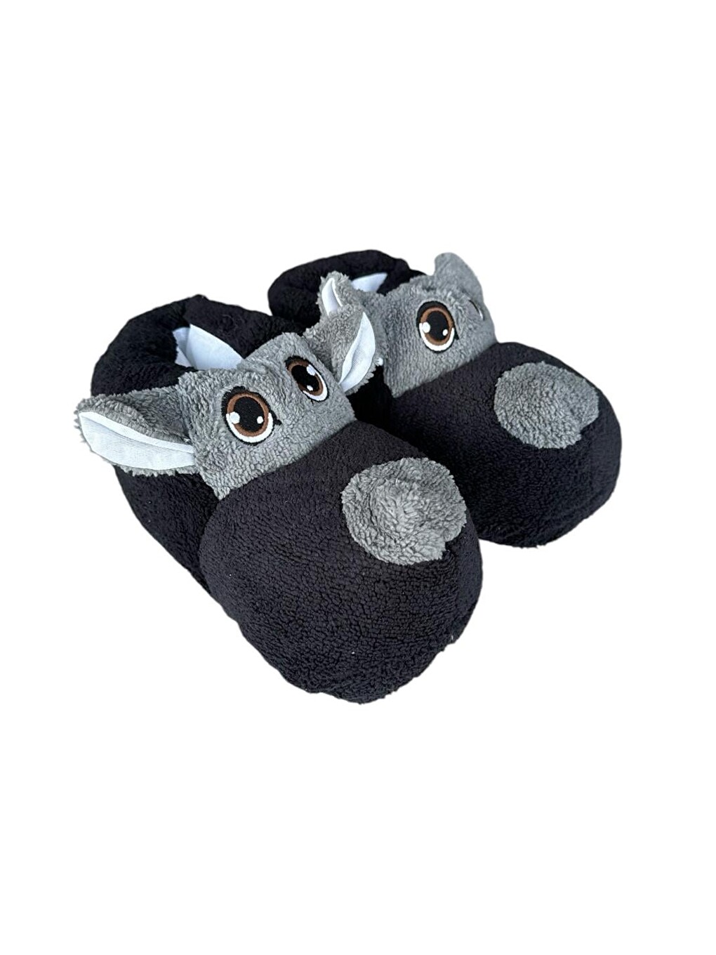 Siyah Unisex Panduf Ses Yapmayan Ev Patiği Sİyah - Füme-1
