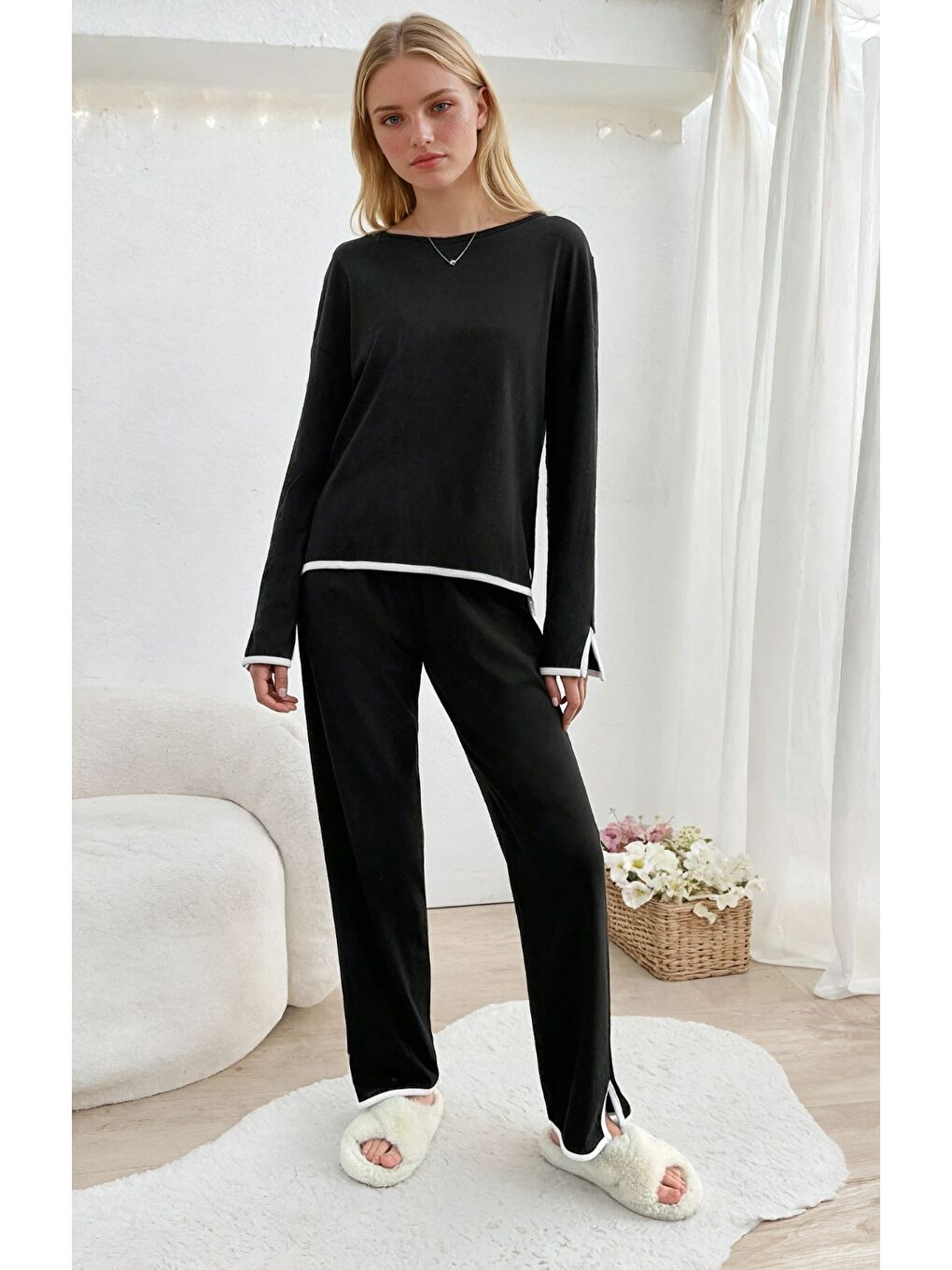 Relax Fit Süprem Pijama Takım Siyah-1